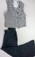 chaleco jean rigido rayas negro talle 38 9000-4-65 en internet