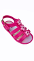 Papete sandália 3 flores cristal infantil menina alta qualidade juju shoes - loja online