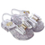 Kit 12 pares sandália laço metalizado infantil atacado alta qualidade juju shoes na internet