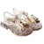 Kit 12 pares sandália laço metalizado infantil atacado alta qualidade juju shoes - Juju Shoes indústria comércio de calçados infantil alta qualidade 