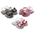 Kit 12 pares sandália laço metalizado 02 atacado infantil alta qualidade juju shoes