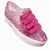 Tênis rosa glitter juvenil menina alta qualidade juju shoes