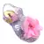 Sandália flor cristal rosa bebê infantil alta qualidade juju shoes - comprar online