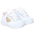 Tênis branco coração dourado glitter infantil menina juju shoes - comprar online