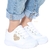 Tênis branco coração dourado glitter infantil menina juju shoes na internet