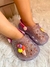 Babuche lilás sorvete cristal glitter neon alta qualidade juju shoes - Juju Shoes indústria comércio de calçados infantil alta qualidade 