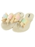 Chinelo tie dye bege juvenil alta qualidade juju shoes na internet