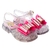 Sandália laço metalizado cristal pink infantil alta qualidade juju shoes - comprar online