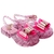 Sandália rosa glitter laço pink metalizado alta qualidade juju shoes - comprar online