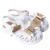 Sandália laço glitter branco infantil menina alta qualidade juju shoes na internet