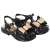 Sandália laço glitter preto infantil alta qualidade juju shoes - comprar online