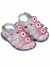Papete sandália 3 flores cristal infantil menina alta qualidade juju shoes - comprar online