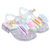 Sandália laço lantejoula colorido tie dye infantil alta qualidade juju shoes - comprar online
