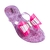 Chinelo laço metalizado grande rosa glitter juvenil alta qualidade Juju Shoes - loja online