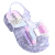 Sandália laço lantejoula colorido tie dye infantil alta qualidade juju shoes - loja online