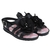 Papete flor pérola preto infantil menina alta qualidade juju shoes na internet