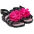 Papete flor pérola preto infantil menina alta qualidade juju shoes - comprar online