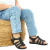 Papete lisa preto infantil sandália menino alta qualidade juju shoes - comprar online