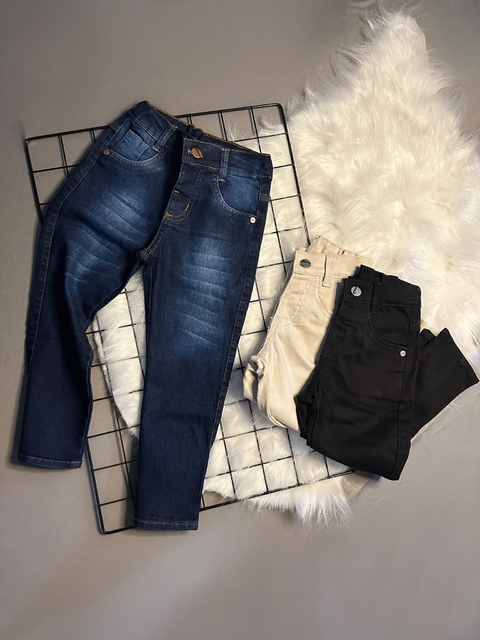 Calça Tradicional Infantil Jeans Sarja Cores