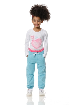 Conjunto Infantil de Blusa em Cotton e Calça Moletom Poah Noah