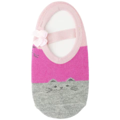 Meia Sapatilha Colorida Cinza/Gatinha Pimpolho - comprar online