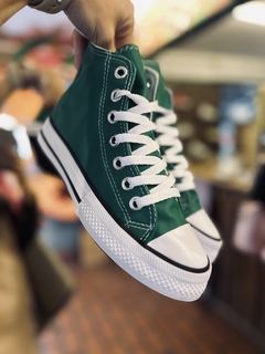 ZAPA BOTITA DE ECOCUERO VERDE - tienda online
