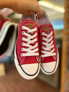 ZAPATILLAS PLATAFORMA LONA ROJA en internet