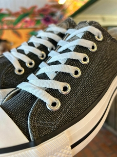ZAPA DE LONA PANAMA NEGRA - comprar online