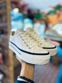 Imagen de ZAPATILLAS PLATAFORMA LONA BLANCO
