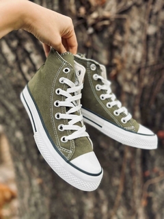 BOTITA LONA VERDE OLIVA - comprar online