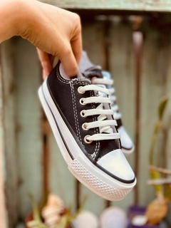 ZAPATILLA KIDS LONA NEGRA
