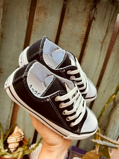 ZAPATILLA KIDS LONA NEGRA en internet