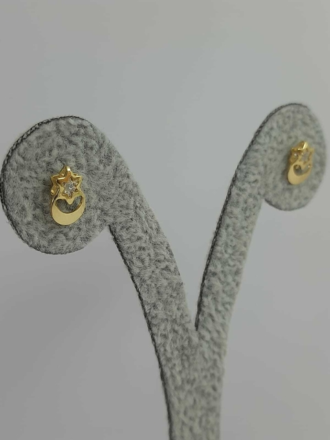 Brinco Lua e estrela com ponto de luz - RCBOP9038