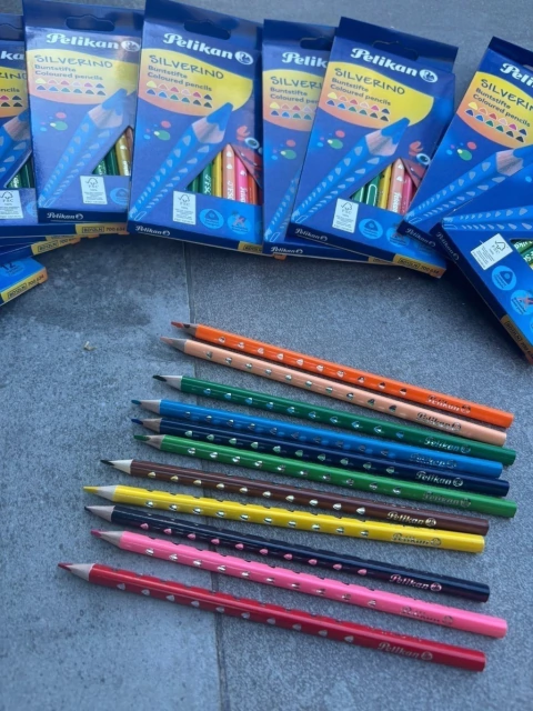 Lápices PELIKAN SILVERINO triangulares (x12 unidades)