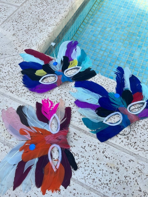 Máscara con PLUMAS x12