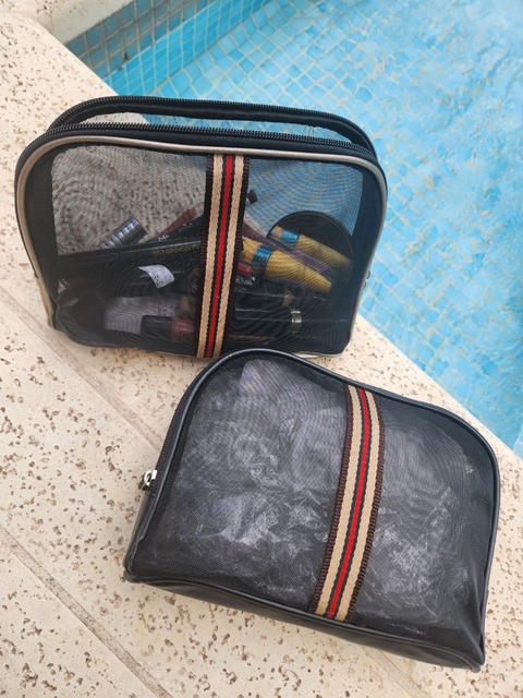 Neceseire transparente con tira GUCCI