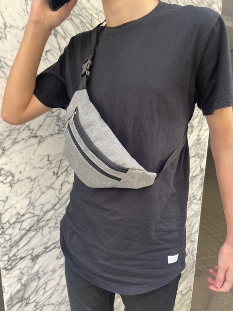Riñonera gris unisex