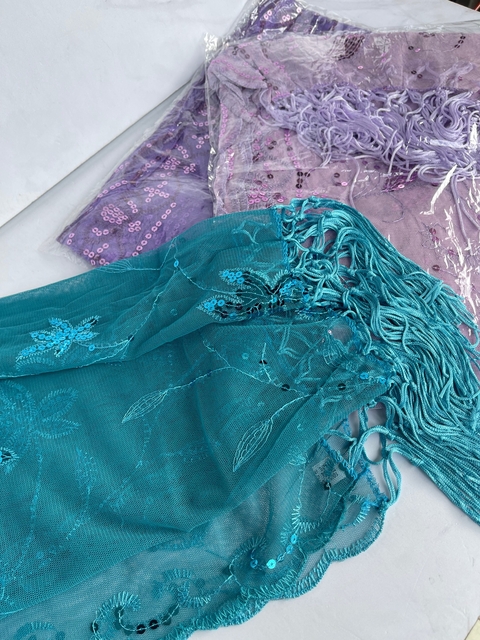 Chal de fiesta bordado (COLORES VIVOS)