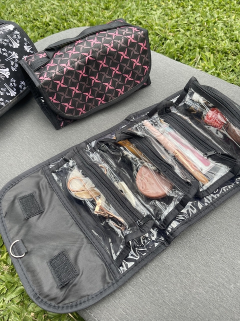 Necessaire portamakeup desplegable con gancho