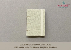 CADERNO COSTURA COPTA A7 - PRONTA ENTREGA - Nandart
