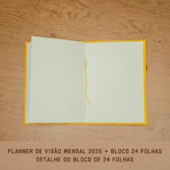 PLANNER VISÃO MENSAL 2025 + BLOCO 24 FOLHAS - PRONTA ENTREGA na internet