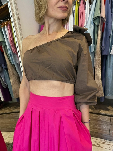 TOP MOÑO LAGOS MARRON [PRE ORDER] - comprar online