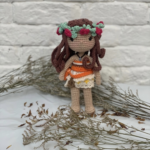 Moana de crochê amigurumi