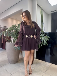Vestido Chiffon com Babados - loja online