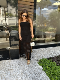 Vestido tomara que caia tricot