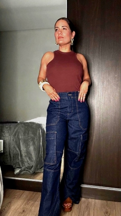 Calça cargo jeans - comprar online