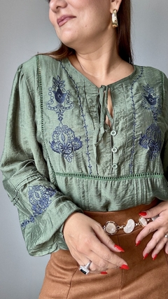 Bata boho verde - comprar online
