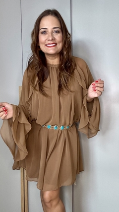 Vestido boho marrom - comprar online