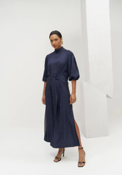 VESTIDO MIDI MANGA BUFANTE NOVO C ETIQUETA - LEA A LEZ - Fridaria Second Hand Store