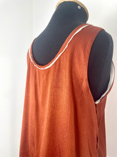 Regata Zara em Tecido Brilho Coral NOVA - comprar online